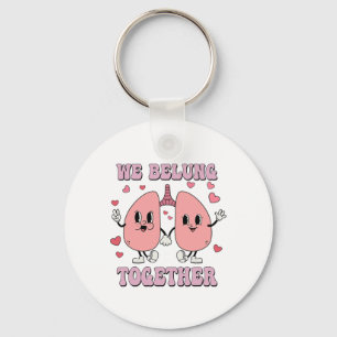 Retro Respiratory Therapist Rt Valentine We Belung Key Ring