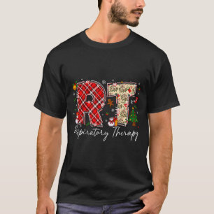Retro Resratory Therapy Rt Santa Christmas Therapy T-Shirt