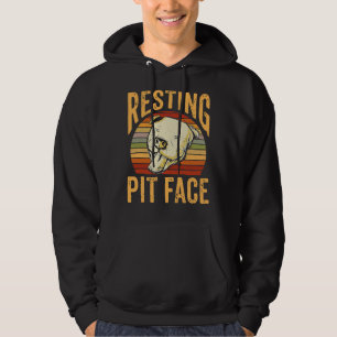 Retro Resting Pit Face Pitbull Dog Pet Hoodie