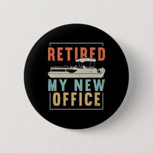 Retro Retired My New Office  6 Cm Round Badge