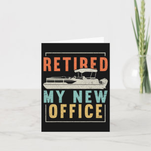 Retro Retired My New Office Card