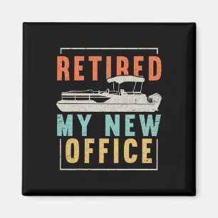 Retro Retired My New Office Magnet