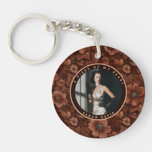 Retro Retirement Gifts for Mum Anemones Flower Key Ring