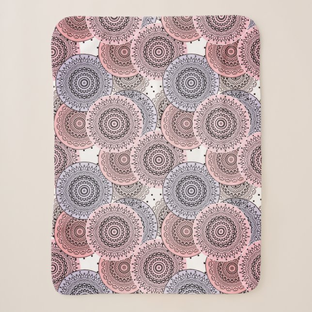 Retro, retro pattern, beige , grey  elegant sherpa blanket (Front)