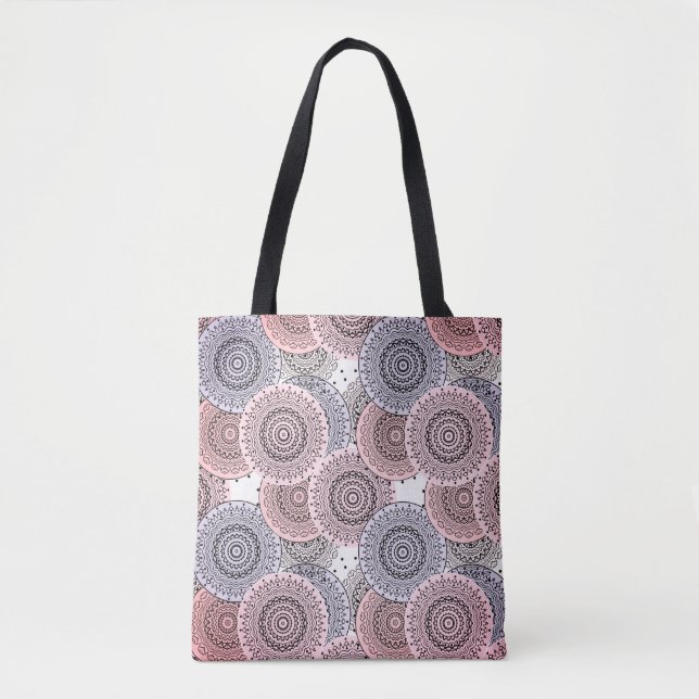 Retro, retro pattern, beige , grey  elegant tote bag (Front)