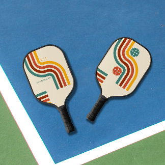Retro Revival: Experience the 70s with Yellow Red Pickleball Paddle
