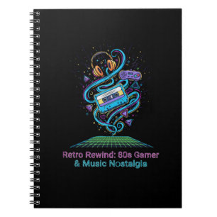 Retro Rewind: 80s Gamer & Music Nostalgia Gift Notebook