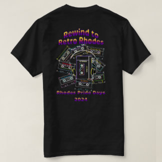 Retro Rhodes Pride Days Mix tape Tshirt