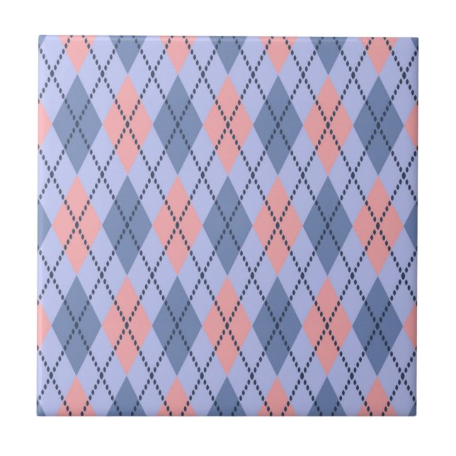 Retro rhombic pattern.  ceramic tile (Front)