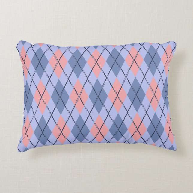 Retro rhombic pattern.  decorative cushion (Front)