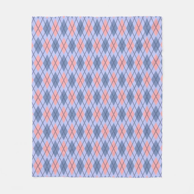 Retro rhombic pattern.  fleece blanket (Front)