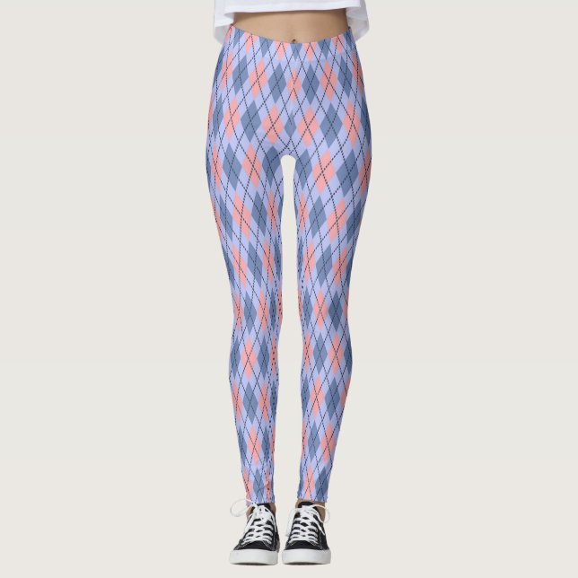 Retro rhombic pattern.  leggings (Front)