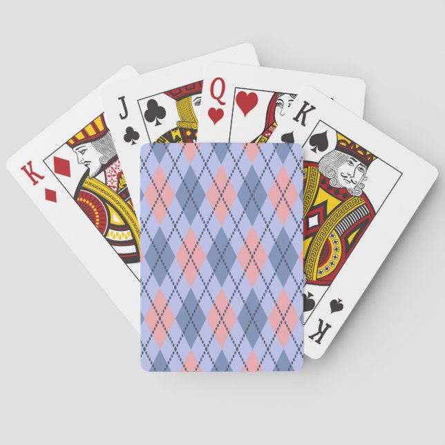 Retro rhombic pattern.  playing cards (Back)