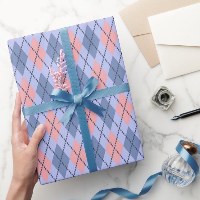 Retro rhombic pattern.  wrapping paper (Gifting)