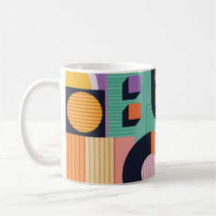 Retro Rhythm II Mug – Vintage Shapes and Lines