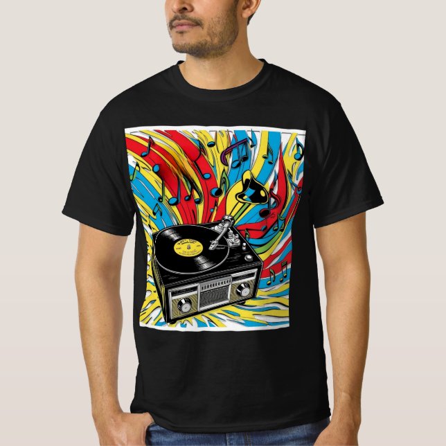 Retro Rhythm - Tocadisks of the 80s T-Shirt (Front)