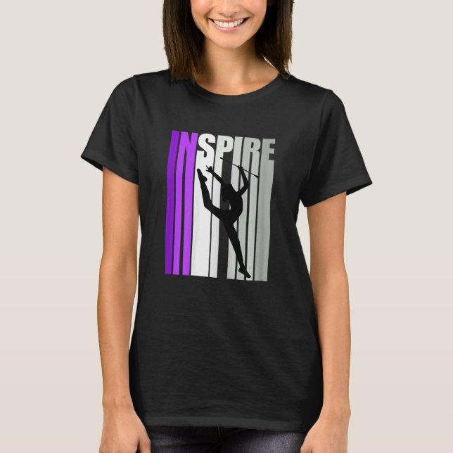 Retro Rhythmic Gymnastics Girl Inspire Inspiring S T-Shirt (Front)