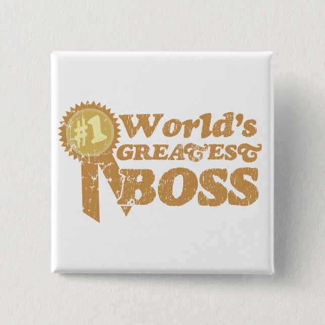 Retro Ribbon Great Boss Button (Front)
