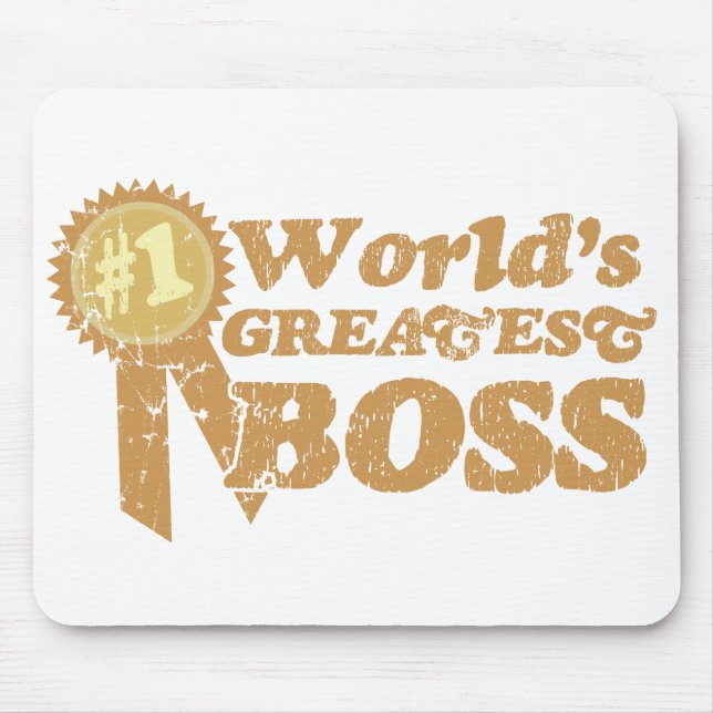Retro Ribbon Great Boss Mousepad (Front)
