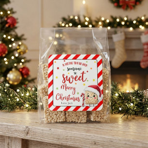Retro Rice Crispy Christmas Someone Sweet Favor  Square Sticker