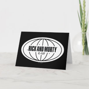 Retro Rick and Morty C-137 Dimension Badge Card