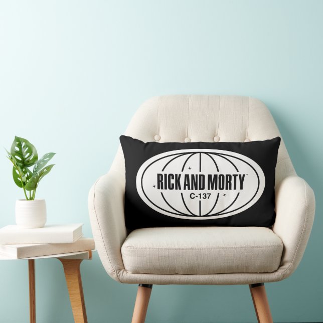Retro Rick and Morty C-137 Dimension Badge Lumbar Cushion (Chair)