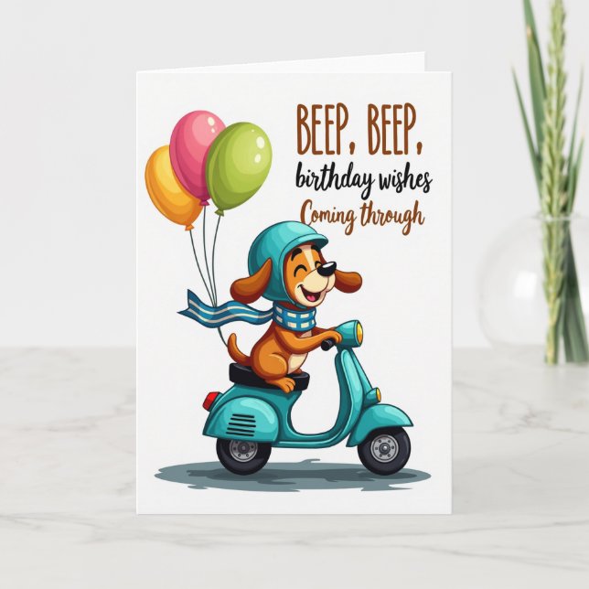 Retro Ride Birthday Card (Front)