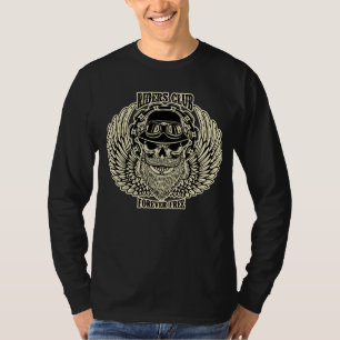 Retro Rider Skull Helmet Wings Motorcycle T-Shirt