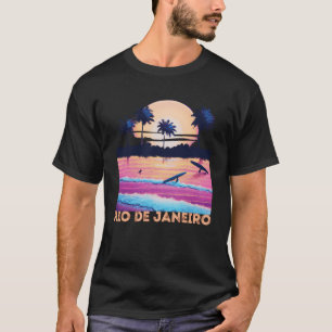 Retro Rio de Janeiro Brazil Souvenir Surf T-Shirt