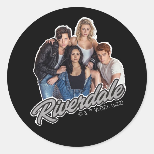 Retro Riverdale Group Graphic Classic Round Sticker (Front)