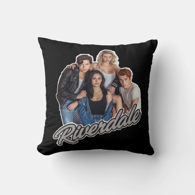 Retro Riverdale Group Graphic Cushion (Front)