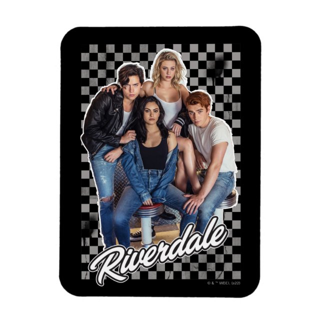 Retro Riverdale Group Graphic Magnet (Vertical)