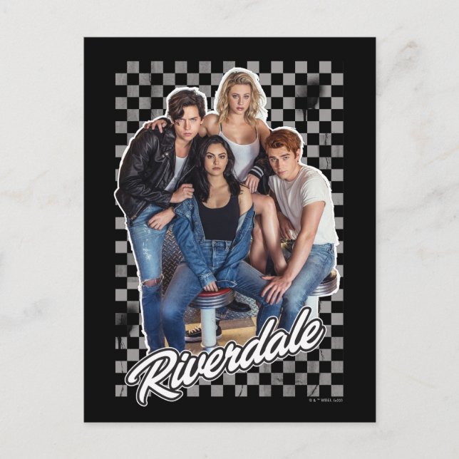 Retro Riverdale Group Graphic Postcard (Front)