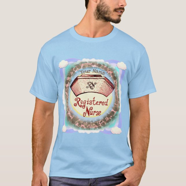 Retro RN Nurse Cap T-Shirt (Front)