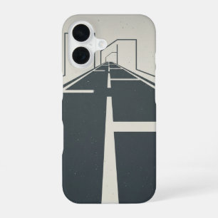 Retro Road Divider Lines iPhone 16 Case