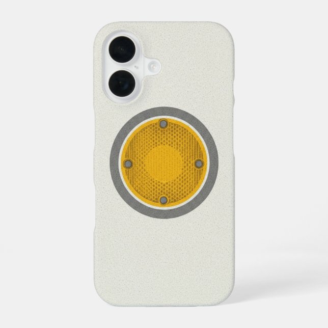 Retro Road Reflector iPhone 16 Case (Back)