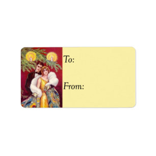 Retro Roaring 20s Vintage Christmas Gift Tag