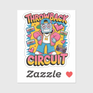 Retro Robot 90s Hip Hop Design – Fun Cartoon Throw