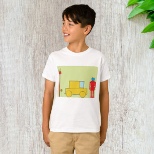 Retro Robot And Car T-Shirt