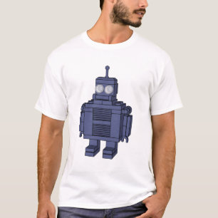Retro Robot - Blue T-Shirt