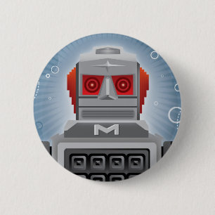 Retro Robot Button
