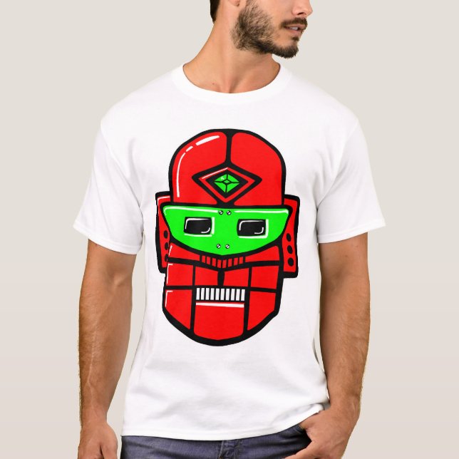 Retro Robot Head T-Shirt (Front)