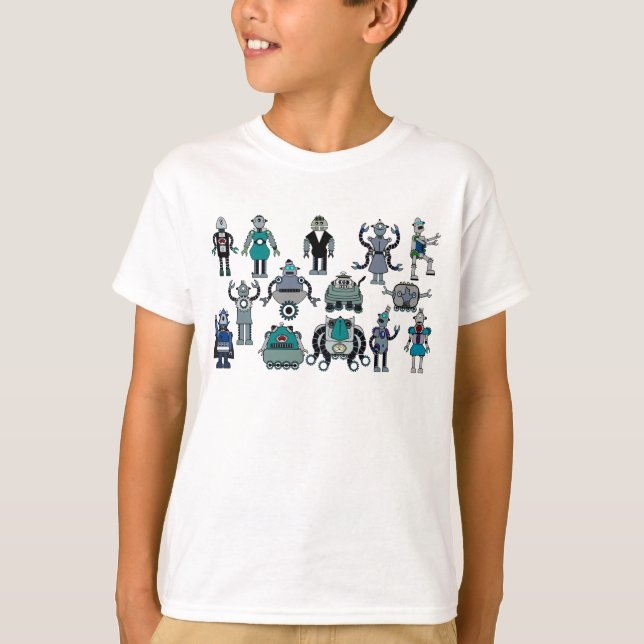 Retro Robot lover for Kids! Fun, cute & cool! T-Shirt (Front)