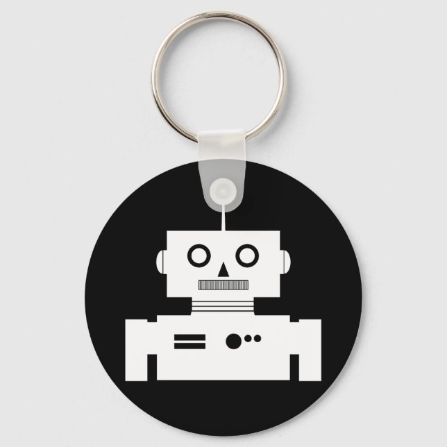 Retro Robot Shape Keychain (Front)