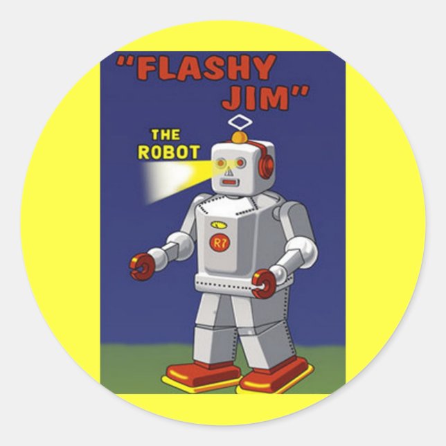 RETRO ROBOT STICKER 2 (Front)