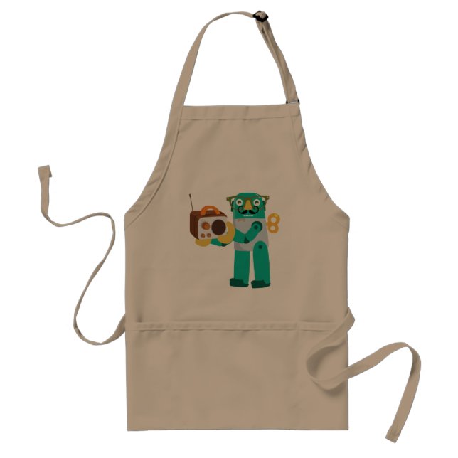 Retro Robot with Radio Standard Apron (Front)
