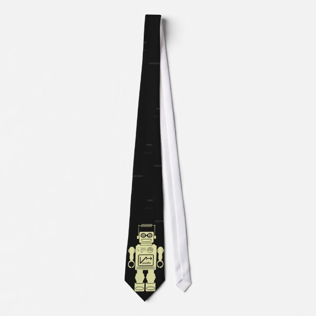 Retro Robot Yellow Tie (Front)