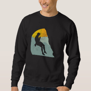 Retro Rock Climbing Bouldering Vintage For Climber Sweatshirt