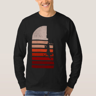 Retro Rock Climbing Cat Climbing Men Women Meowtai T-Shirt