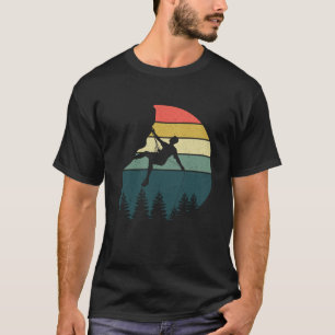 Retro Rock Climbing Climber Mountain Vintage  T-Shirt